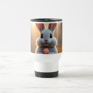 Taza De Viaje Conejo de Pascua alegre en el encanto de la primav