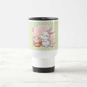 Taza De Viaje Conejo de primavera/Semana Santa con huevo
