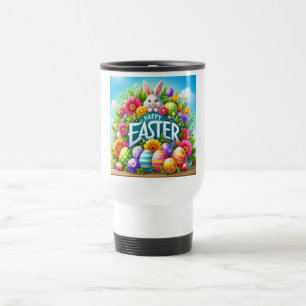 Taza De Viaje Conejo de primavera/Semana Santa con huevo