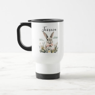 Taza De Viaje Conejo Lindo Personalizado Animal de Conejito Ad