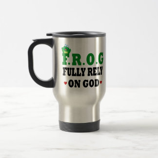 Taza De Viaje Confiar plenamente en la rana de Dios