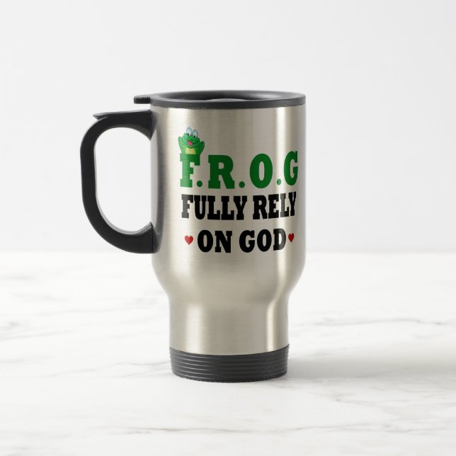 Taza De Viaje Confiar plenamente en la rana de Dios (Izquierda)