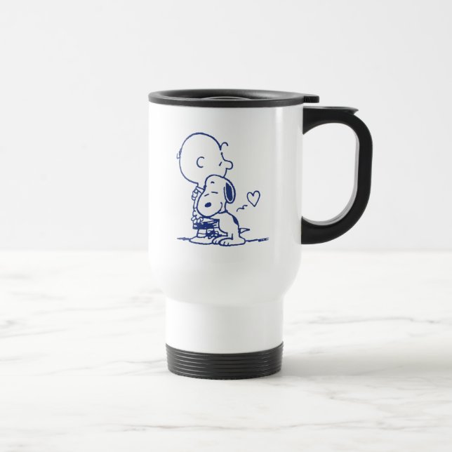 Taza De Viaje Confort y seguridad | Charlie y Snoopy Hug (Derecha)