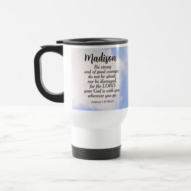 Taza De Viaje Confortable versión de la Biblia del cielo azul no (Izquierda)