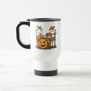 Taza De Viaje Conjunto de tambores de calabaza de Halloween