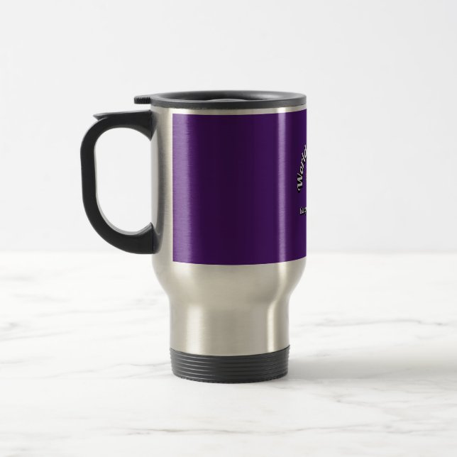 Taza De Viaje Conquistar Con Esperanza. Día Mundial del Cáncer. (Izquierda)