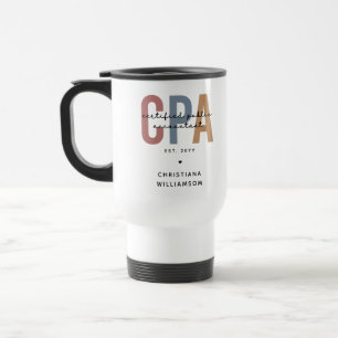Taza De Viaje Contador público certificado por CPA Retro Persona