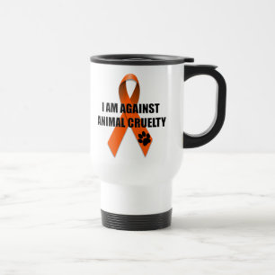 Taza De Viaje Contra cinta anaranjada de la conciencia de la