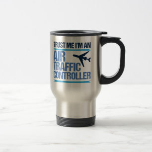 Taza De Viaje Controlador aéreo divertido