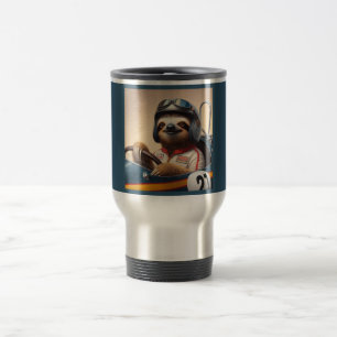 Taza De Viaje Controlador de racecar Sloth