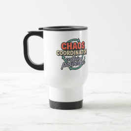 Taza De Viaje Coordinador de Caos Gratitud con Conexión a Cafeín