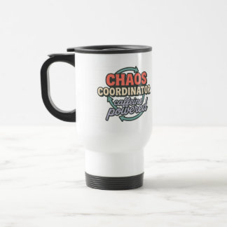 Taza De Viaje Coordinador de Caos Gratitud con Conexión a Cafeín