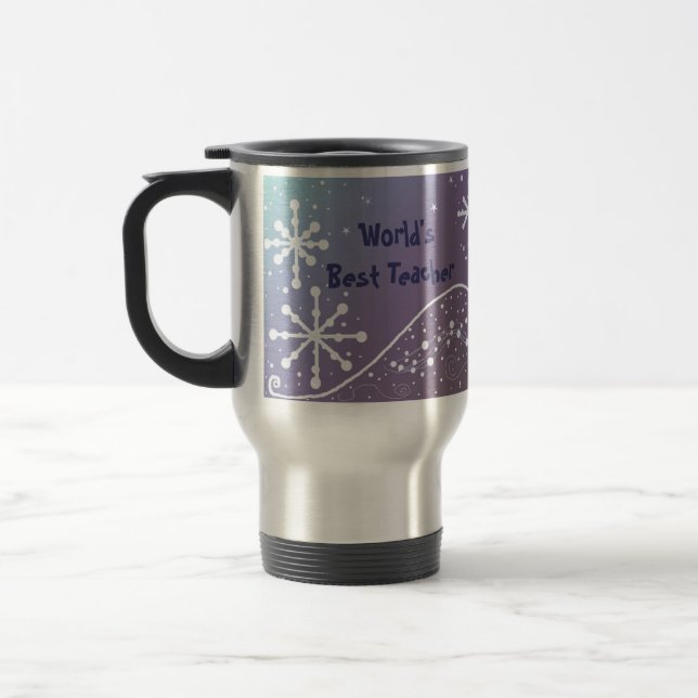 Taza De Viaje Copo de nieve - Mejor profesora (Izquierda)