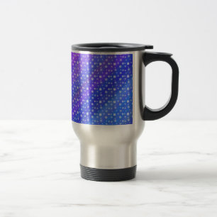 Taza De Viaje Copos de nieve en azul