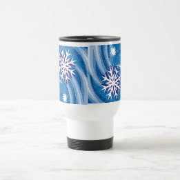 Taza De Viaje Copos de nieve en el viento -