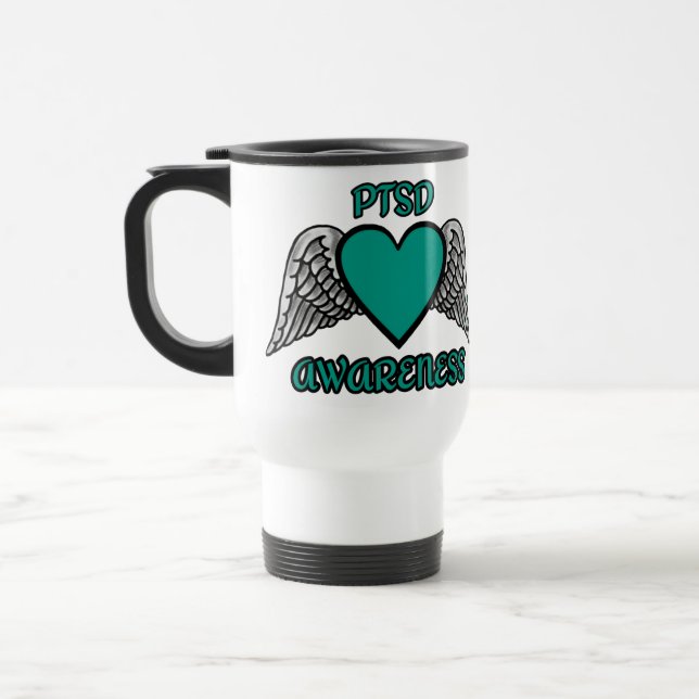 Taza De Viaje Corazón/Alas...PTSD (Izquierda)
