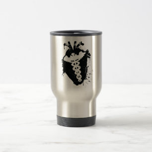 Taza De Viaje corazón anatómico caduceus