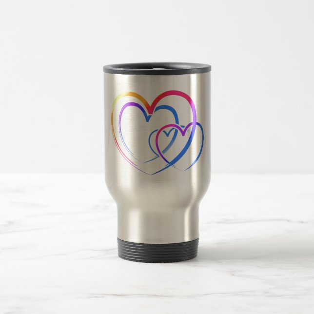 Taza De Viaje Corazón arcoiris (Centro)