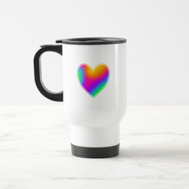 Taza De Viaje Corazón arcoiris (Izquierda)