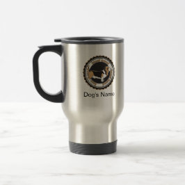 Taza De Viaje Corazón Basset personalizado con nombres de perros