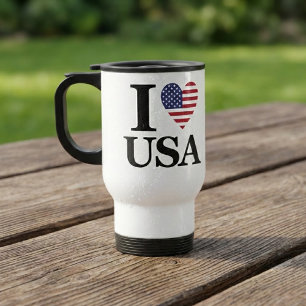 Taza de viaje "Corazón de América"