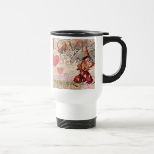 Taza De Viaje Corazón de amor Dulce corazón San Valentín Querubí