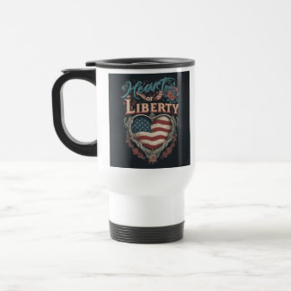 Taza De Viaje "Corazón de la libertad" Traje café Mug.