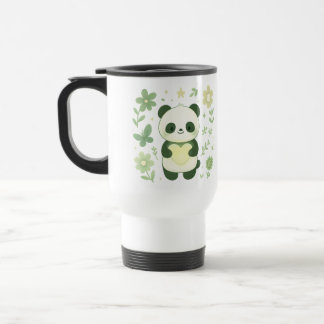 Taza de viaje Corazón de Panda Caprichoso