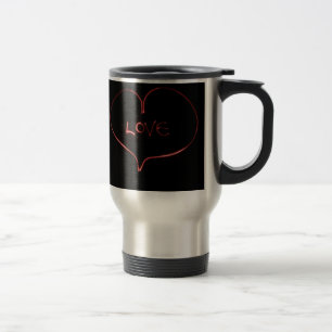Taza De Viaje Corazón de pintura clara
