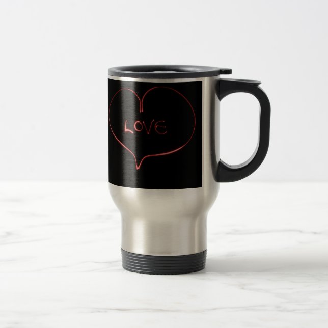 Taza De Viaje Corazón de pintura clara (Derecha)