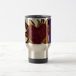 Taza De Viaje Corazón en llamas