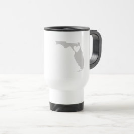 Taza De Viaje Corazón Florida Forma Gris Floridan Amor Floridian