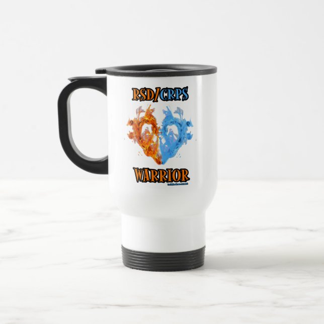 Taza De Viaje Corazón/llamas... RSD/CRPS (Izquierda)
