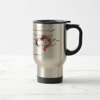Taza De Viaje Corazón metalizado con el soneto de Shakespeare 18