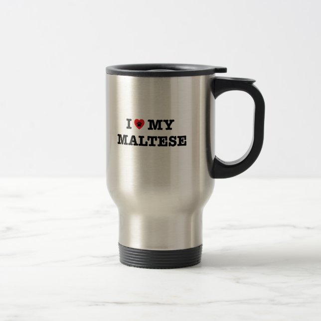 Taza De Viaje Corazón mi maltés (Derecha)