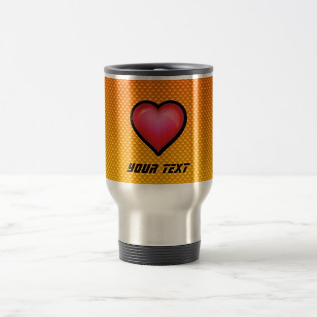 Taza De Viaje Corazón rojo amarillo-naranja (Centro)
