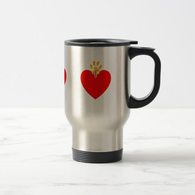 Taza De Viaje Corazón rojo con garra dorada (Derecha)