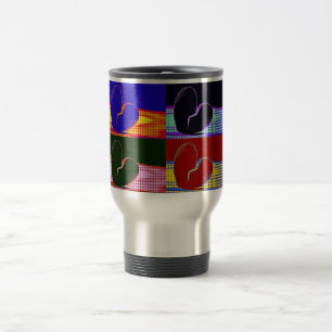 Taza De Viaje Corazón roto de arte pop