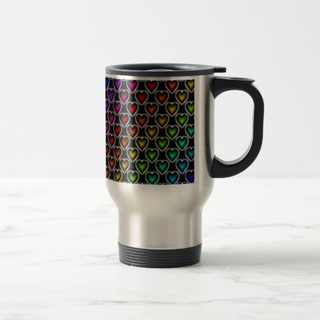 Taza De Viaje Corazones arcoiris (Derecha)