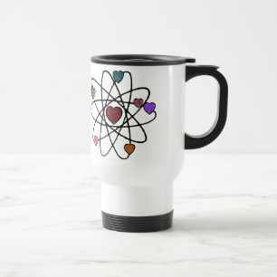 Taza De Viaje Corazones de impresión atómicos de San Valentín