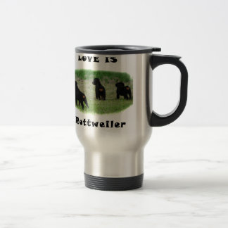 Taza De Viaje Corazones de Rottweiler
