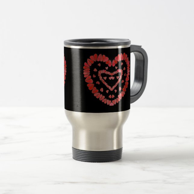 Taza De Viaje CORAZONES DULCES II Mug de viaje (Anverso derecho)