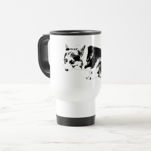 Taza De Viaje Corgi de carretera, sorbos asentados (Anverso izquierdo)