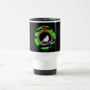 Taza De Viaje Corona de Navidad de gaviota punk