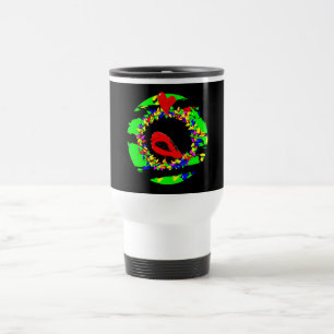 Taza De Viaje Corona de Navidad del cardenal punk