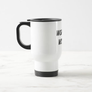 Taza de viaje Corriendo con Cafeína y Caos