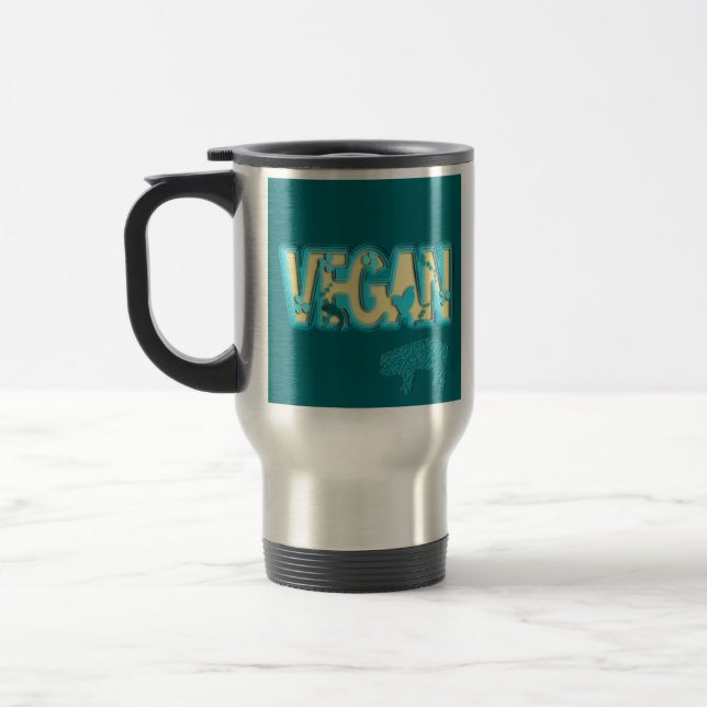 Taza De Viaje Corte de papel vegano (Izquierda)