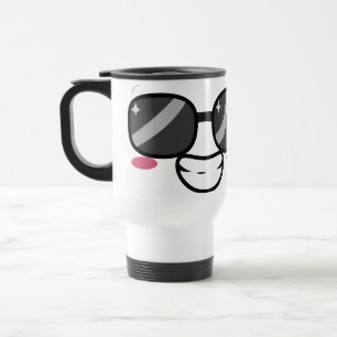 Taza De Viaje Corte Divertido Femenino Con Cara Sonriente