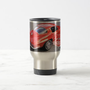 Taza De Viaje Corvette de la ventana dividida roja de San Valent