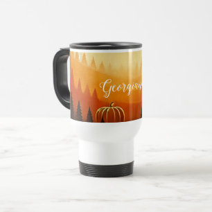 Taza De Viaje Cosecha personalizada de calabaza cosecha otoñal